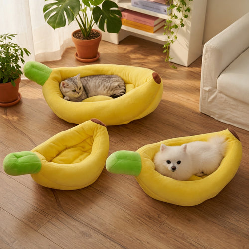 Cama en Forma de Plátano para Perros y Gatos - BananaNest