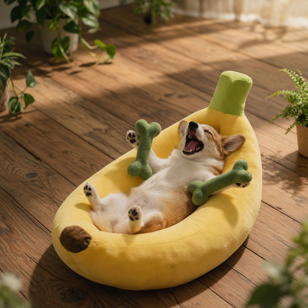Cama en Forma de Plátano para Perros y Gatos - BananaNest