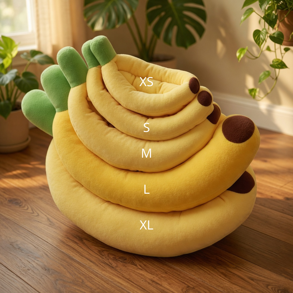 Cama en Forma de Plátano para Perros y Gatos - BananaNest